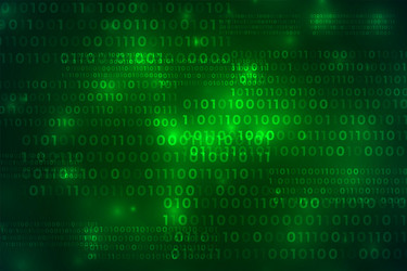 Green binary code technology digital background vector
