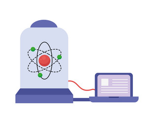 quantum ai database computing technology vector image