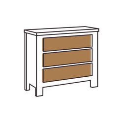 Wood table icon logo Royalty Free Vector Image