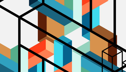 abstract background 3d cubes cubic elements vector image