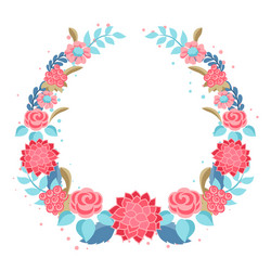 frame with gentle flowers Vector Image