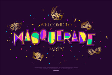 masquerade in brazil bright background decorated vector