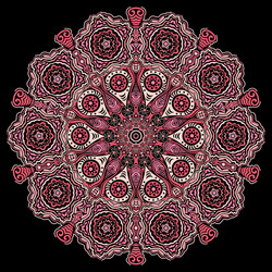 Ornamental round lace pattern circle background vector