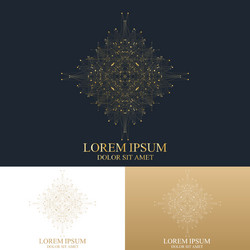 geometric abstract round form with connected line vector image