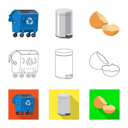 Isolated object refuse and junk symbol vector