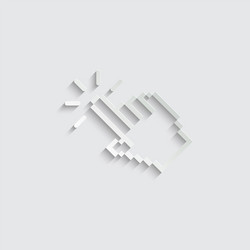 paper click icon cursor symbol mouse vector image