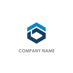Polygon shape colored logo Royalty Free Vector Image