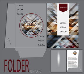 Presentation folder template vector