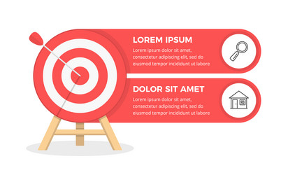 target with 2 elements for text vector image