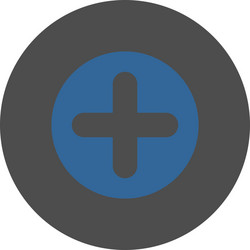 create flat cobalt and gray colors round button vector