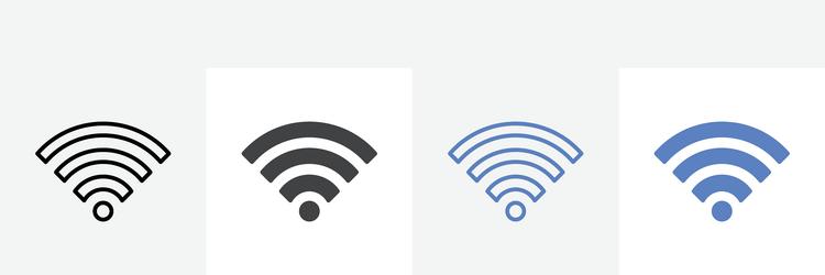 wifi icon set use for web ui or app vector image