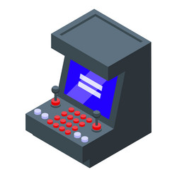 arcade game machine with joysticks and buttons vector image