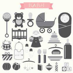 Babies and baby products vector