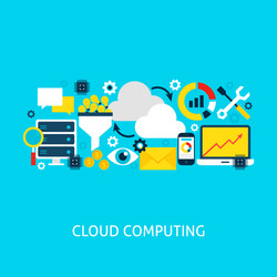 Cloud Computing Data Concepts vector image