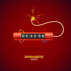 Dynamite Explosion with Timer vector image