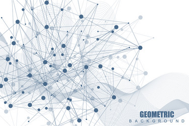 geometric abstract background with connected line vector image