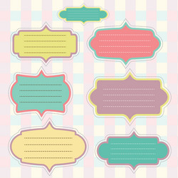 retro paper label set for your text input vector image