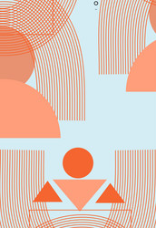 seamless pattern with abstract geometric shapes vector image