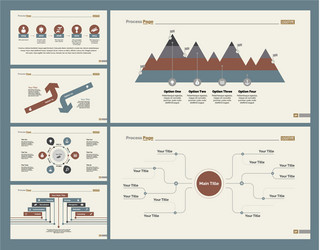 Six planning slide templates set vector