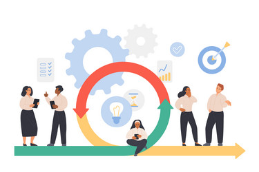 agile scrum methodology flexible business process vector image