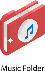 Music folder vector