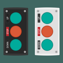 push button control station switch with buttons vector image