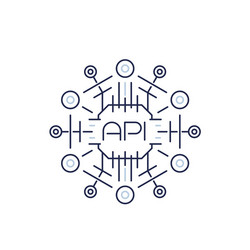 API & Application Interface Icon vector image