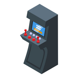 arcade game machine displaying start screen vector image