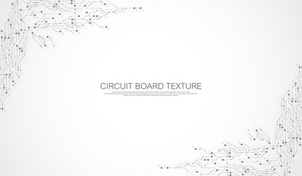 Circuit board technology background with hi-tech vector