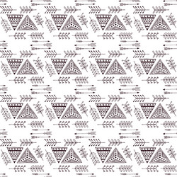 geometric seamless pattern in the style of boho vector image