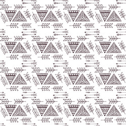 Geometric seamless pattern in the style of boho vector