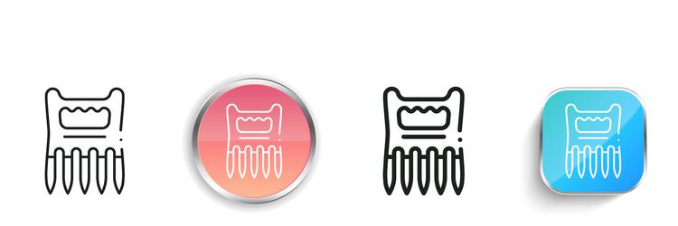 holder icon thin linear regular and button style vector image