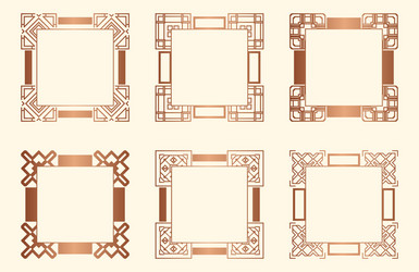 Art deco frames vector