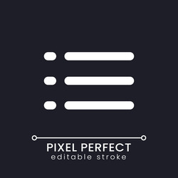 checklist pixel perfect white linear ui icon vector