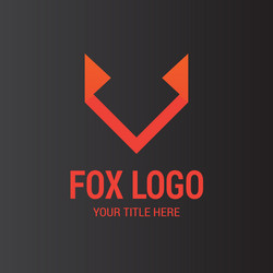 Fox logo design vector