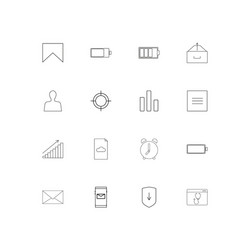 web applications linear thin icons set outlined vector image