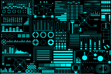 abstract hud futuristic ui monitoring template vector image