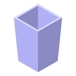 empty square shape container is standing vector image