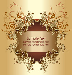 Golden floral Royalty Free Vector Image - VectorStock