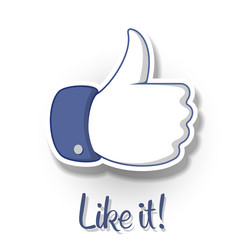 Likethumbs up symbol icon on white background vector