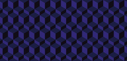 seamless pattern with 3d cube and cuboid shapes vector image