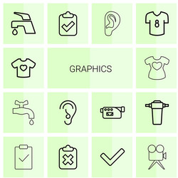 14 graphics icons vector