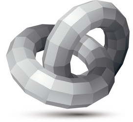 3d abstract design object polygonal complicated vector image