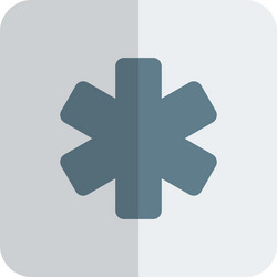 asterisk button for computer keyboard layout vector image