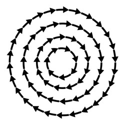 circular arrows chart icon set cursor vector image