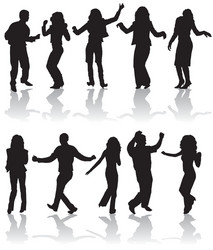 Diverse People Silhouettes Vector Image