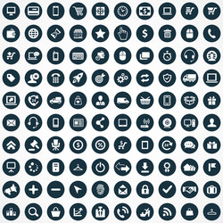 E-commerce 100 icons universal set for web and ui vector