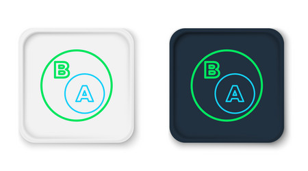 line subsets mathematics a is subset of b icon vector image