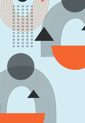 seamless pattern with abstract geometric shapes vector image