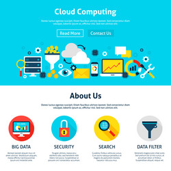 Cloud Computing Web Solution vector